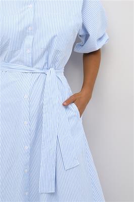 KAdabra Shirt Dress - Chalk/Blue Stripe - Kaffe - London Bazar