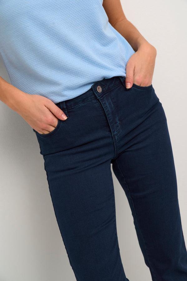 KAvicky Straight Jeans - Dark Blue Denim - London Bazar