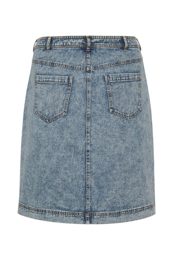 KCSina Denim Skirt - Washed Blue Denim - Kaffe Curve - London Bazar